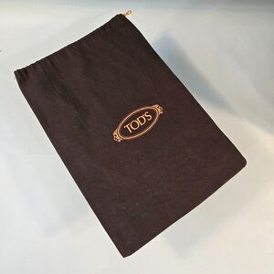TOD'S Italy Brown Shoe Bag Drawstring Dust Cover Storage Pouch